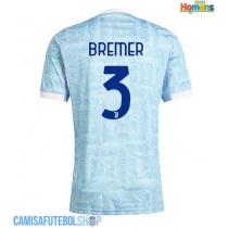 Camisa de time de futebol Juventus Gleison Bremer #3 Replicas 2º Equipamento 2025-26 Manga Curta